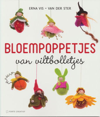 Bloempoppetjes van viltbolletjes