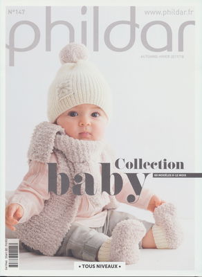 Phildar nr 147 60 modellen voor baby van 0-12 maanden op=op 