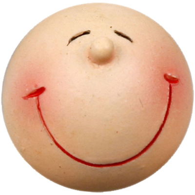 Hoofd glimlach 20 mm poly op=op uit collectie 