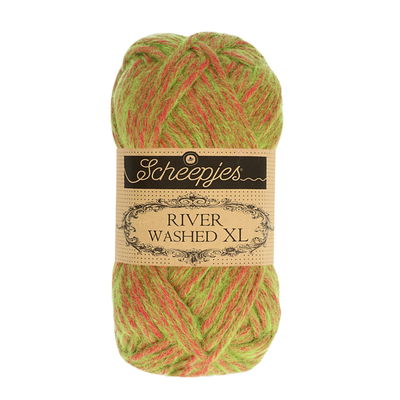 Scheepjes River Washed XL 987 Seine - rood groen