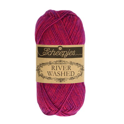 Scheepjes River Washed 942 Steenbrass - roze paars op=op 