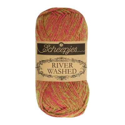 Scheepjes River Washed 947 Seine - rood groen
