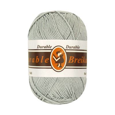 Durable Cotton 8 brei- en haakgaren 2232 licht grijs op=op uit collectie 