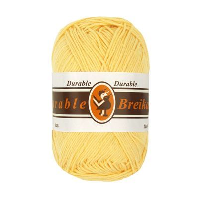 Durable Cotton 8 brei- en haakgaren 274 licht geel op=op uit collectie 
