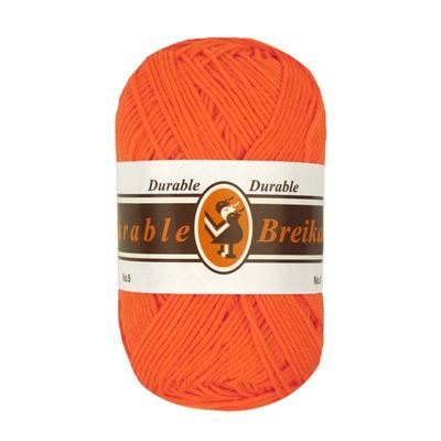 Durable Cotton 8 brei- en haakgaren 3104 zacht oranje op=op uit collectie 