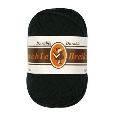 Durable Cotton 8 brei- en haakgaren 9999 zwart op=op uit collectie 