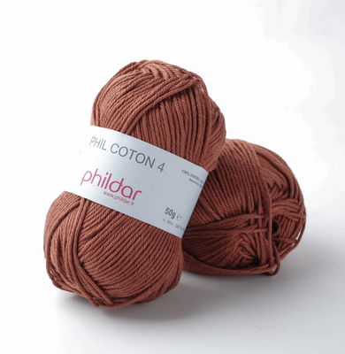 Phildar Phil Coton 4 Ecureuil - bruin oranje op=op uit collectie 