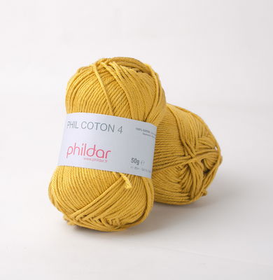Phildar Phil Coton 4 Colza - geel goud