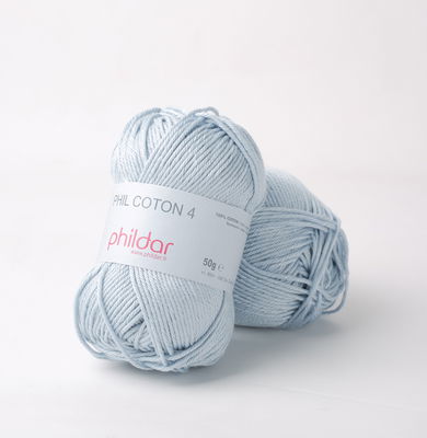 Phildar Phil Coton 4 Ecume - blauw licht op=op uit collectie 