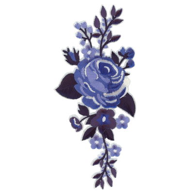 Applicatie rosa blauw