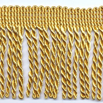 Franje gedraaid 6,5 cm - goud per meter 