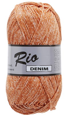 Lammy Yarns Rio denim 651 oranje op=op uit collectie 