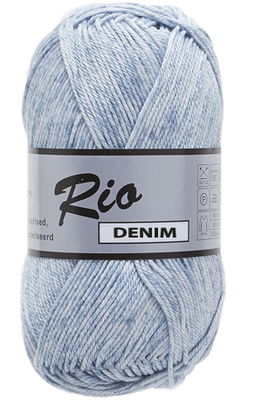 Lammy Yarns Rio denim 655 licht blauw op=op uit collectie 