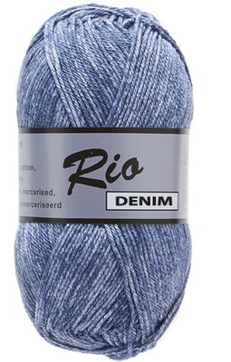 Lammy Yarns Rio denim 657 licht jeans blauw op=op uit collectie 