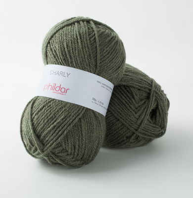 Phildar Charly Militaire 2298 - groen donker op=op uit collectie 