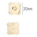 Magneetsluiting nikkel 2 a 2 cm (3 mm)