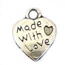 Bedeltje made with love 10 a 10 mm