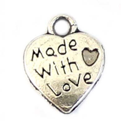 Bedeltje made with love 10 a 10 mm