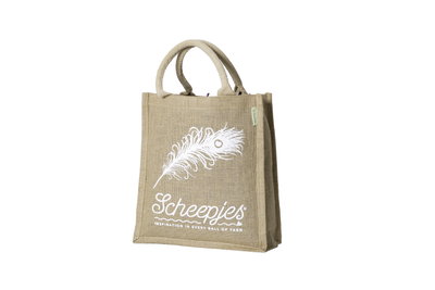 Tas rood wit gestreept met Scheepjes garen logo