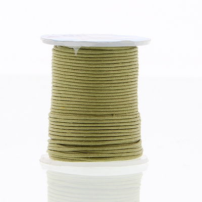Koord Wax cotton 1 mm - olijfgroen 20 meter 