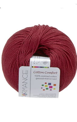 Lammy Yarns - Cotton Comfort 010 donker rood op=op 