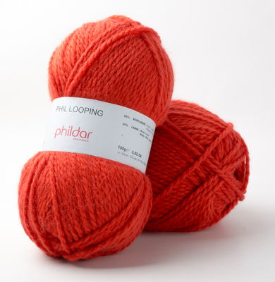 Phildar Phil looping Vermillon 2033 op=op uit collectie 