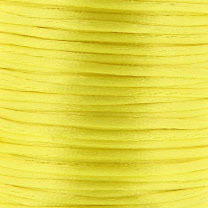 Satijnkoord 3 mm neon geel - Kumihimo 5 mtr 
