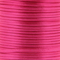 Satijnkoord 3 mm 028 hard roze - Kumihimo 5 mtr 