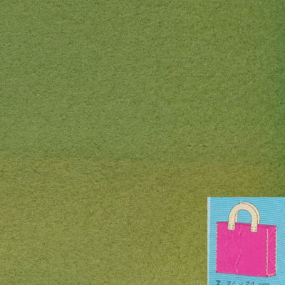 Vilttas pakket groen op=op - heeft verkleurde baan 