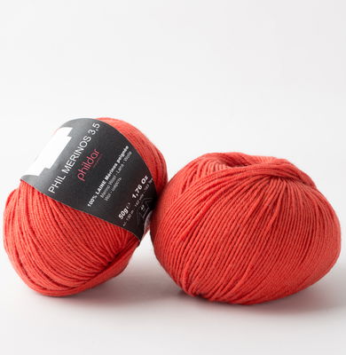 Phildar Phil merinos 3,5 Vermillon op=op uit collectie 