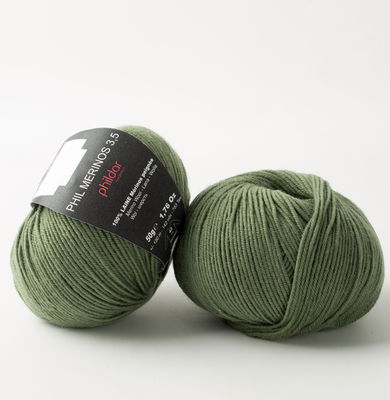 Phildar Phil merinos 3,5 Army op=op uit collectie 