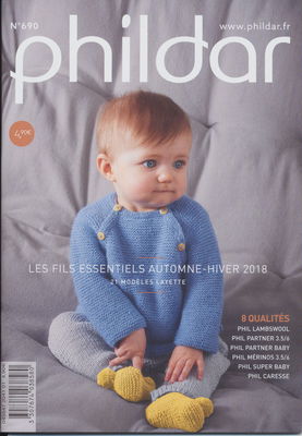 Phildar nr 690 Frans Les fils essentiels Automne-Hiver 2018 op=op 