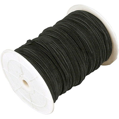 Imitatie suedekoord 3 mm zwart per meter 
