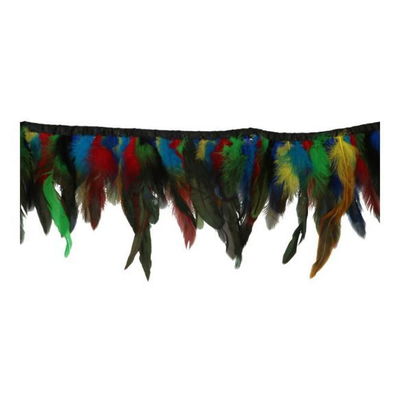 Band met veren 79480 gekleurd 9-16 cm per 50 cm 