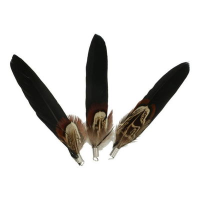 Veer fazant en gans 79533 zwart met ring 8-10 cm 25 stuks 