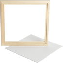 Canvas paneel met lijst 25 a 25 cm (canvas: 22,4 a 22,4 cm) (2 stuks)