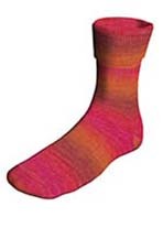 Lang Yarns Super soxx color 4 draads 901.0163 rood oranje op=op uit collectie 