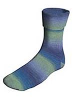 Lang Yarns Super soxx color 4 draads 901.0166 Blauw Groen op=op uit collectie 
