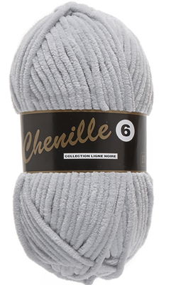 Lammy Yarns Chenille 6 - 038 licht grijs