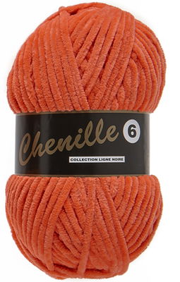 Lammy Yarns Chenille 6 - 312 oranje op=op uit collectie 