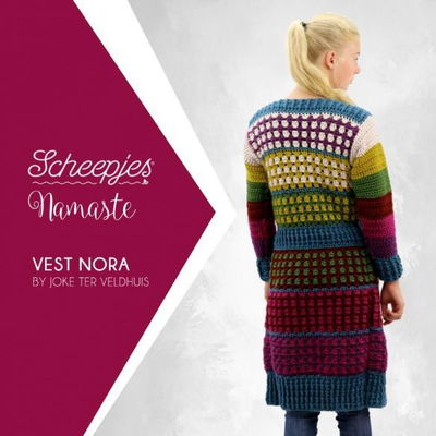 Leaflet Vest Nora - Scheepjes Namaste op=op 