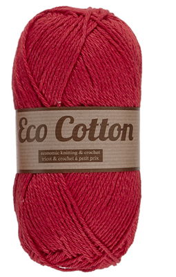 Lammy Yarns Eco Cotton 043 rood op=op uit collectie 