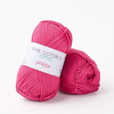 Phildar Phil coton 3 Framboise op=op uit collectie 