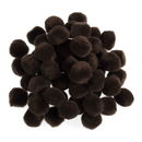 Pompon 12-13 mm bruin (ca 80 stuks)