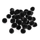Pompon 12-13 mm metallic black/silver (ca 80 stuks)