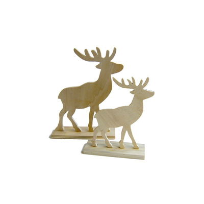 MDF rendier 15 en 20 cm 2 stuks