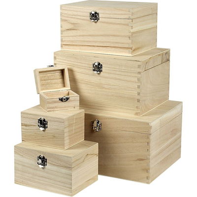 Houten dozen set