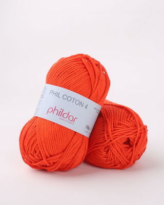 Phildar Phil Coton 4 Vermillon op=op uit collectie 
