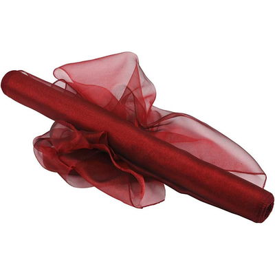 Stof Organza rood 50 cm op=op 