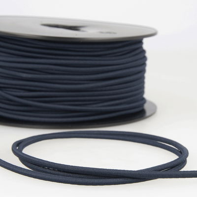 Elastiek koord 3 mm - blauw 1 meter 